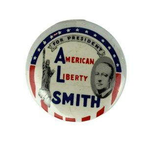 American Liberty Smith for President Pinback Button Official Reproduction 1984